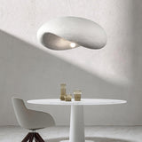 Modern Wabi Sabi Textured White Pendant Light Organic Shape Ceiling Hanging Lamp for Minimalist Interior Decor