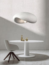 Modern Wabi Sabi Textured White Pendant Light Organic Shape Ceiling Hanging Lamp for Minimalist Interior Decor