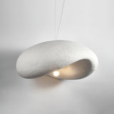 Modern Wabi Sabi Textured White Pendant Light Organic Shape Ceiling Hanging Lamp for Minimalist Interior Decor