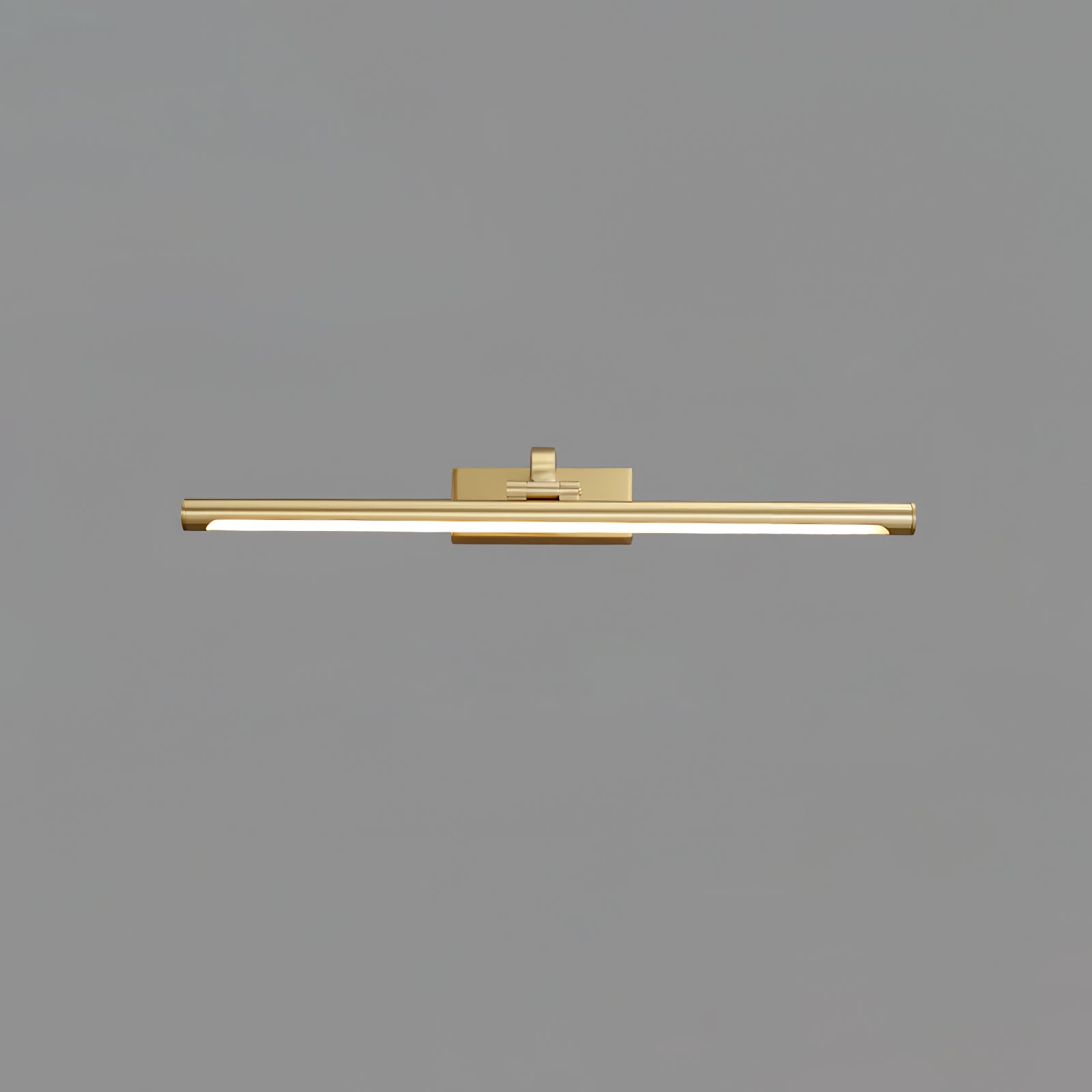 Modern Walnut Tone Linear LED Wall Sconce with Brass Accents and Integrated Lighting