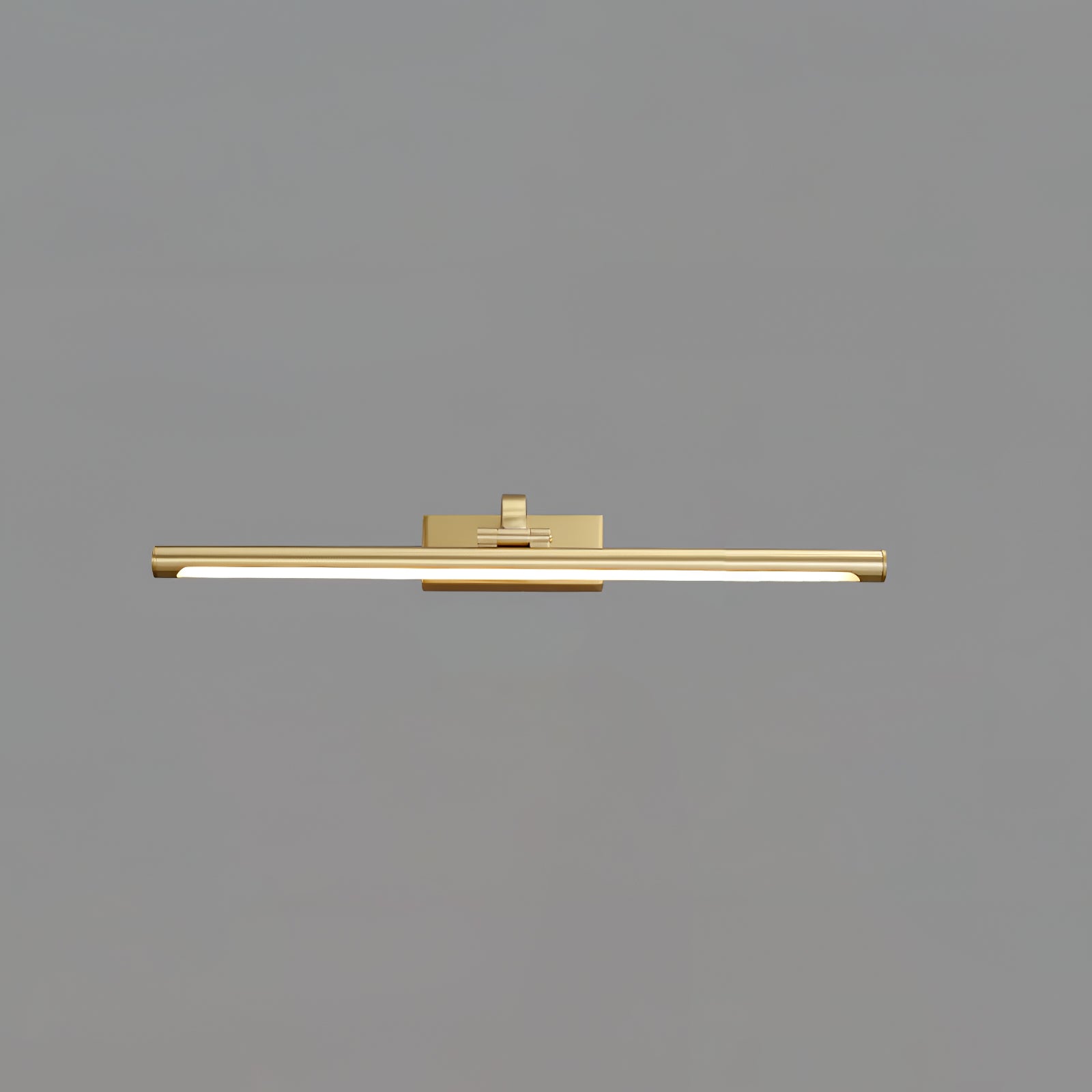 Modern Walnut Tone Linear LED Wall Sconce with Brass Accents and Integrated Lighting