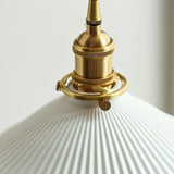Modern Walnut Wood Swing Arm Wall Light with White Pleated Ceramic Shade
