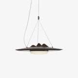 Modern Wanderer Halo Wooden LED Pendant Light Organic Undulating Geometric Hanging Lamp