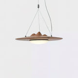 Modern Wanderer Halo Wooden LED Pendant Light Organic Undulating Geometric Hanging Lamp
