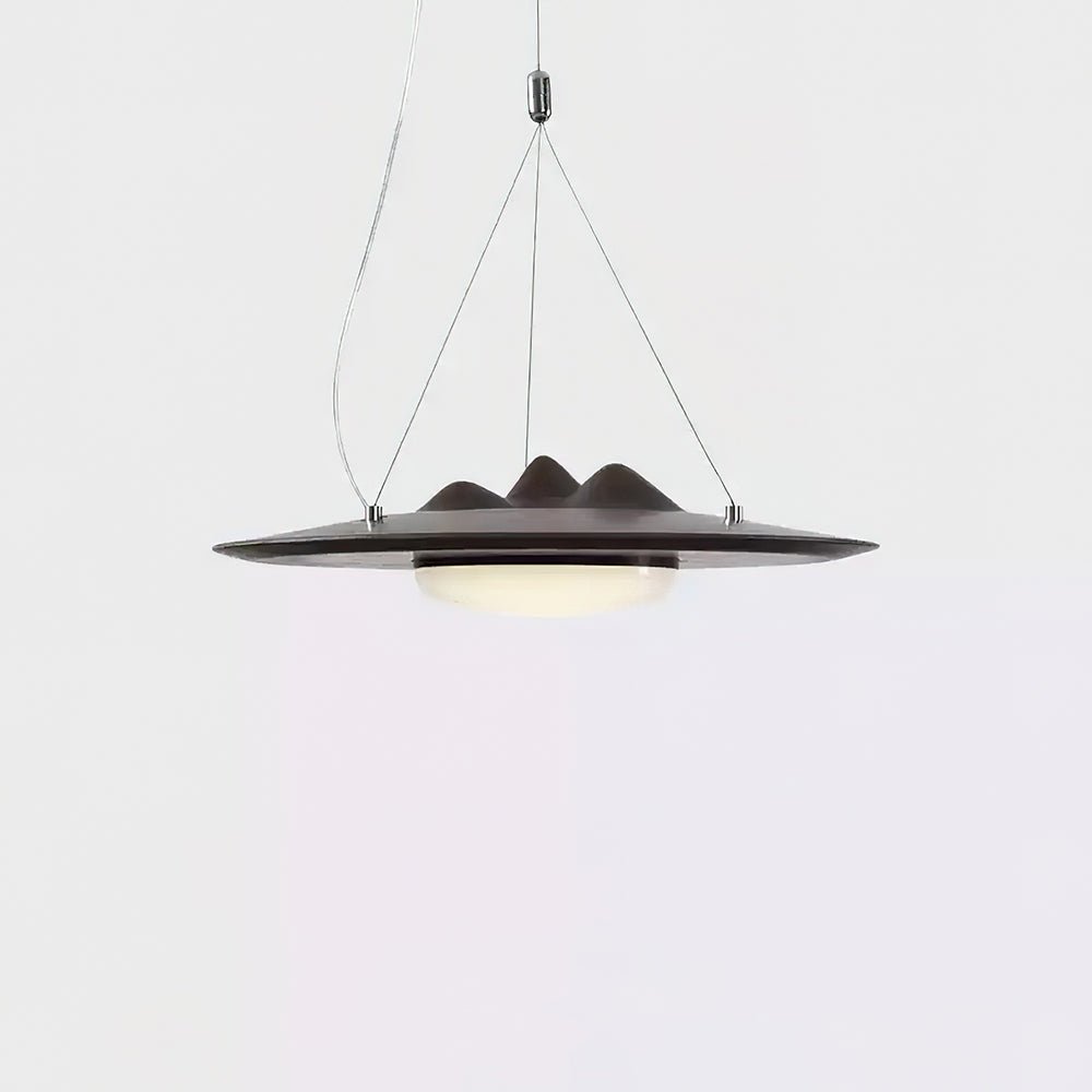 Modern Wanderer Halo Wooden LED Pendant Light Organic Undulating Geometric Hanging Lamp