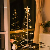 Modern Warm White LED Spiral Floor Lamp Artificial Christmas Tree Light for Home Decor