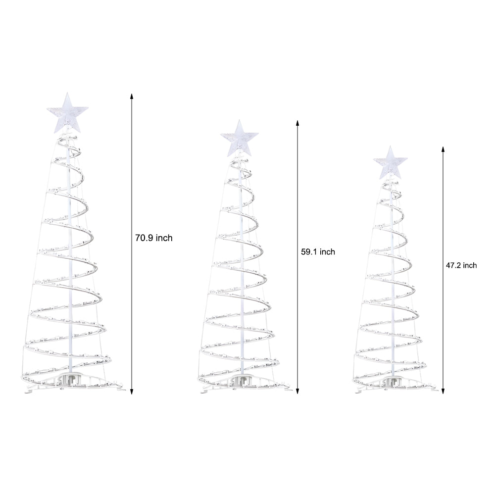 Modern Warm White LED Spiral Floor Lamp Artificial Christmas Tree Light for Home Decor