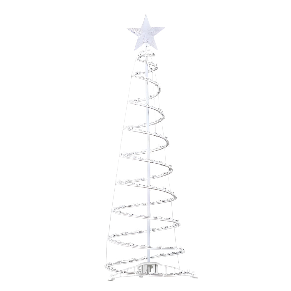 Modern Warm White LED Spiral Floor Lamp Artificial Christmas Tree Light for Home Decor