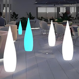Modern Water Drop LED Floor Lamp Waterproof Solar Powered Outdoor Decorative Light for Garden