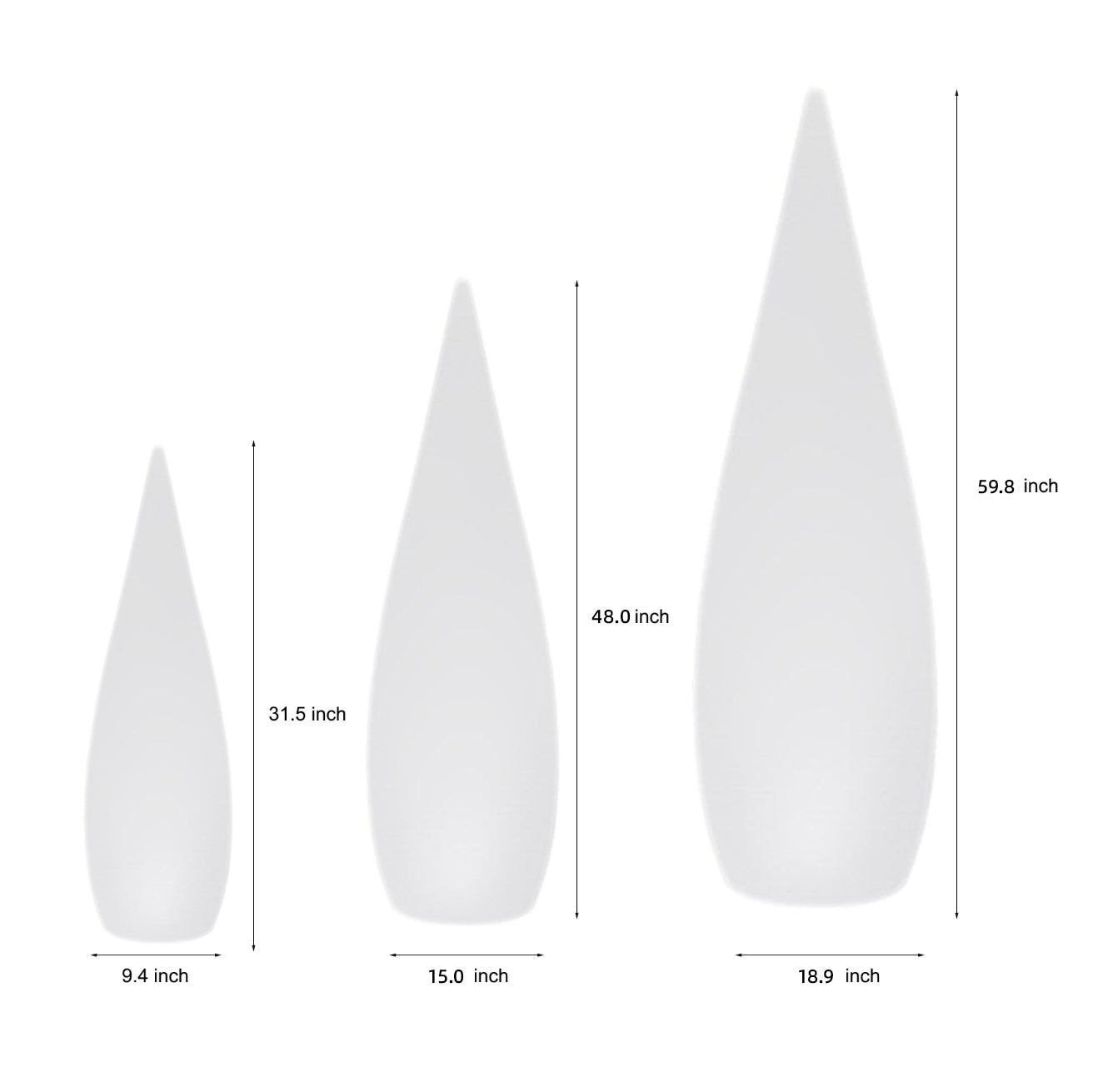 Modern Water Drop LED Floor Lamp Waterproof Solar Powered Outdoor Decorative Light for Garden