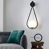 Modern Water Drop LED Wall Lamp Nordic Style Sconce Light Fixture in Gold or Black