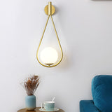 Modern Water Drop LED Wall Lamp Nordic Style Sconce Light Fixture in Gold or Black