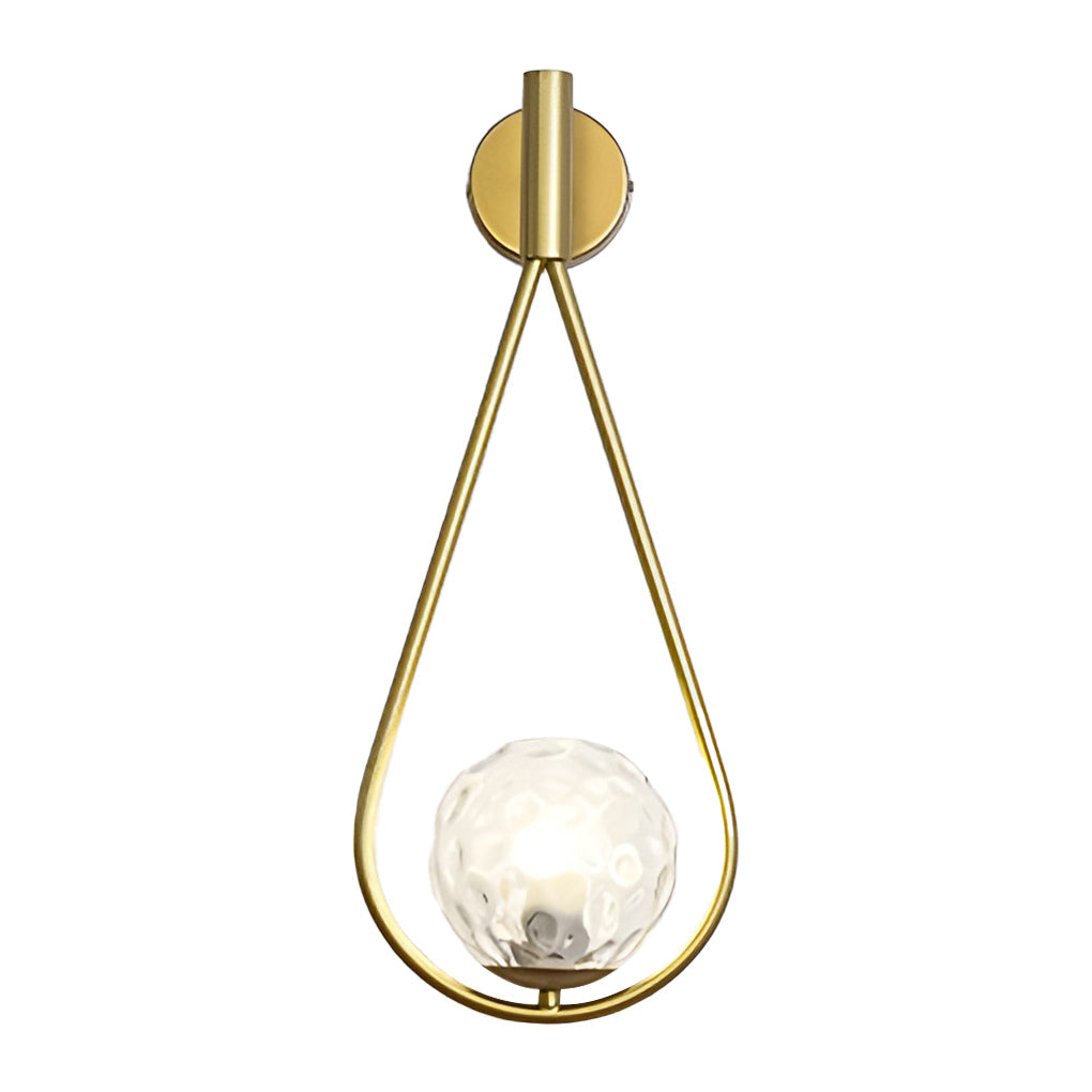 Modern Water Drop LED Wall Lamp Nordic Style Sconce Light Fixture in Gold or Black