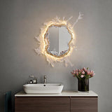 Modern Water Drop Mirror Wall Light LED Crystal Decorative Sconce for Home