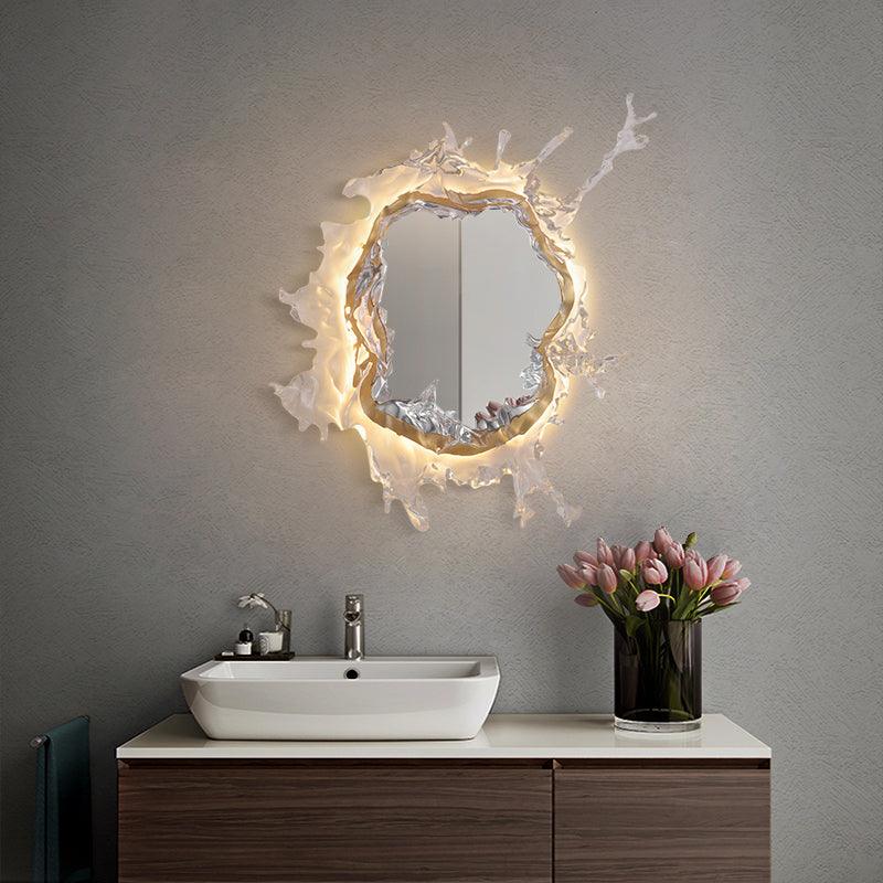 Modern Water Drop Mirror Wall Light LED Crystal Decorative Sconce for Home