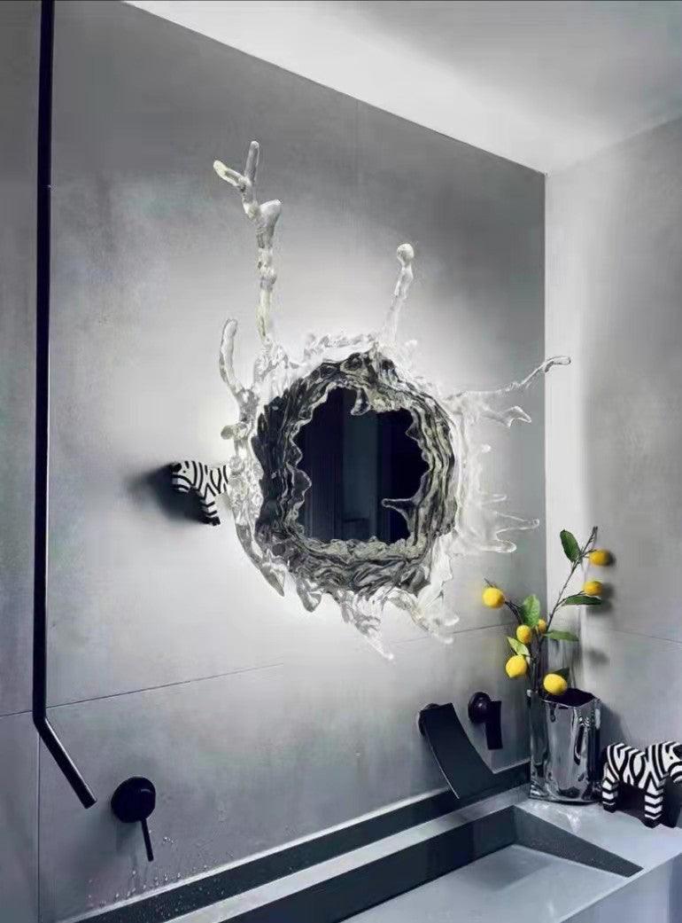 Modern Water Drop Mirror Wall Light LED Crystal Decorative Sconce for Home