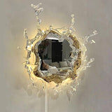 Modern Water Drop Mirror Wall Light LED Crystal Decorative Sconce for Home