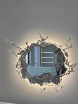 Modern Water Drop Mirror Wall Light LED Crystal Decorative Sconce for Home