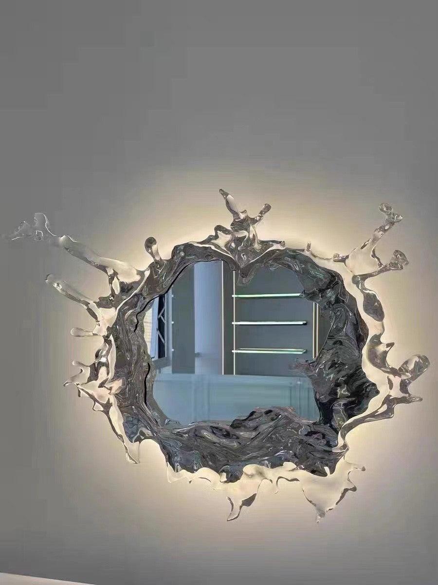 Modern Water Drop Mirror Wall Light LED Crystal Decorative Sconce for Home
