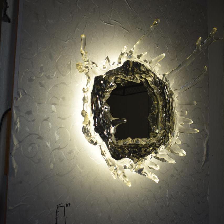 Modern Water Drop Mirror Wall Light LED Crystal Decorative Sconce for Home
