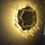 Modern Water Drop Mirror Wall Light LED Crystal Decorative Sconce for Home