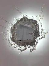 Modern Water Drop Mirror Wall Light LED Crystal Decorative Sconce for Home