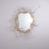 Modern Water Drop Mirror Wall Light LED Crystal Decorative Sconce for Home