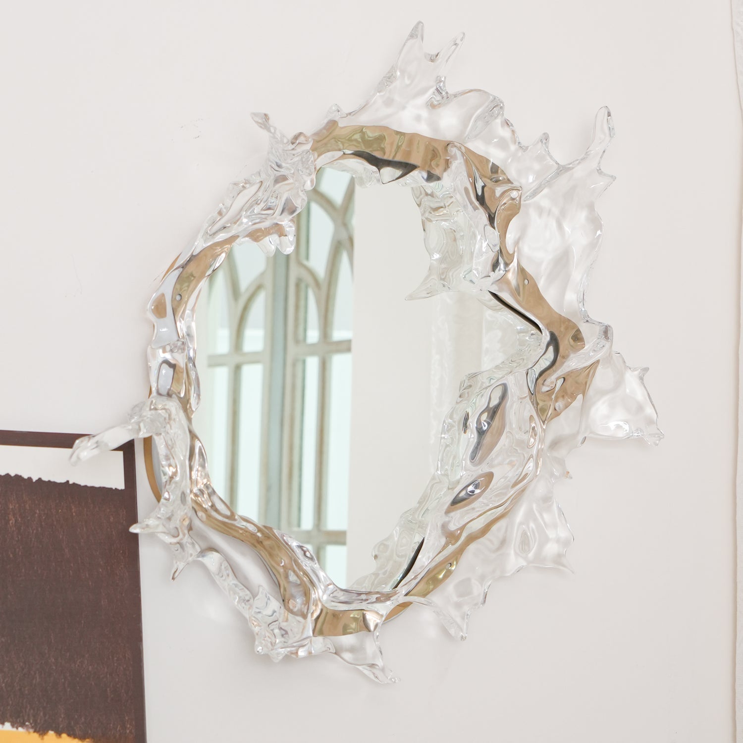 Modern Water Drop Mirror Wall Light LED Crystal Decorative Sconce for Home