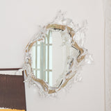 Modern Water Drop Mirror Wall Light LED Crystal Decorative Sconce for Home