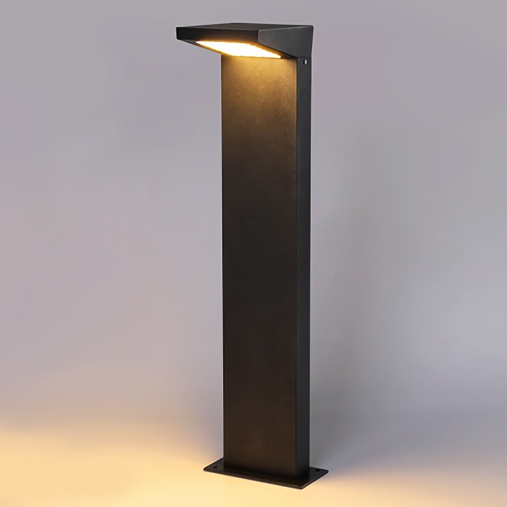 Modern Waterproof 7 Shaped Solar Pathway LED Post Lights for Outdoor Garden Landscape Lighting