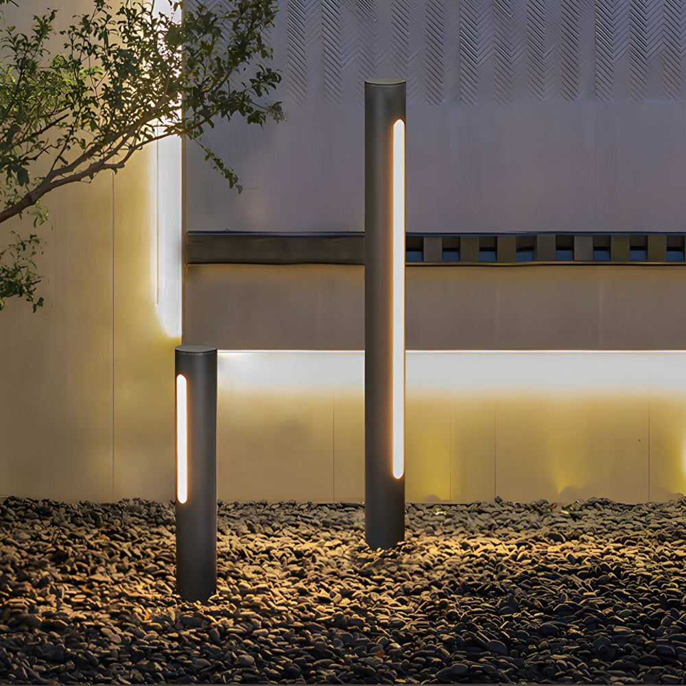 Modern Waterproof Aluminum Cylinder Outdoor Pathway LED Light Landscape Pillar Lamp