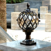Modern Waterproof Ball Post Light with Glass Globe for Outdoor Garden and Fence Pillar