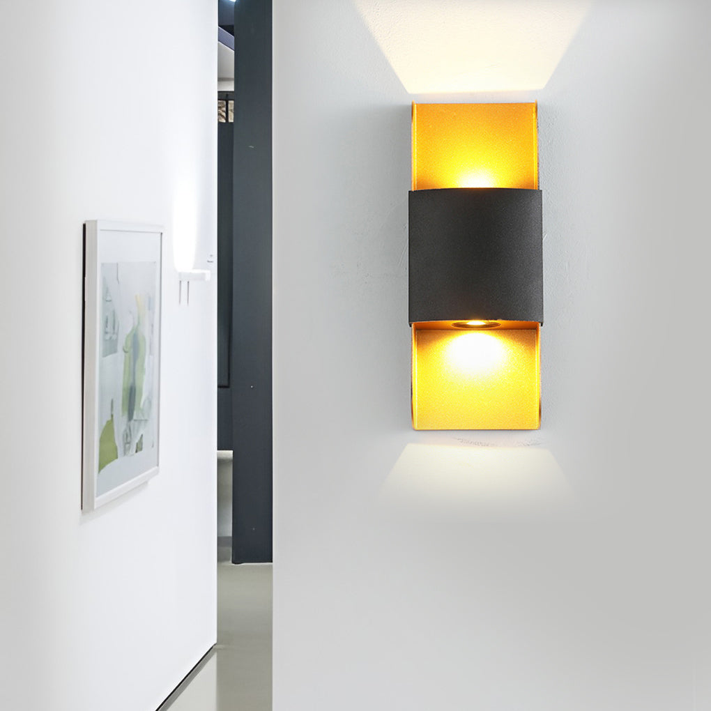 Modern Waterproof COB LED Outdoor Wall Light Aluminum Up and Down Exterior Sconce for Garden and Villa