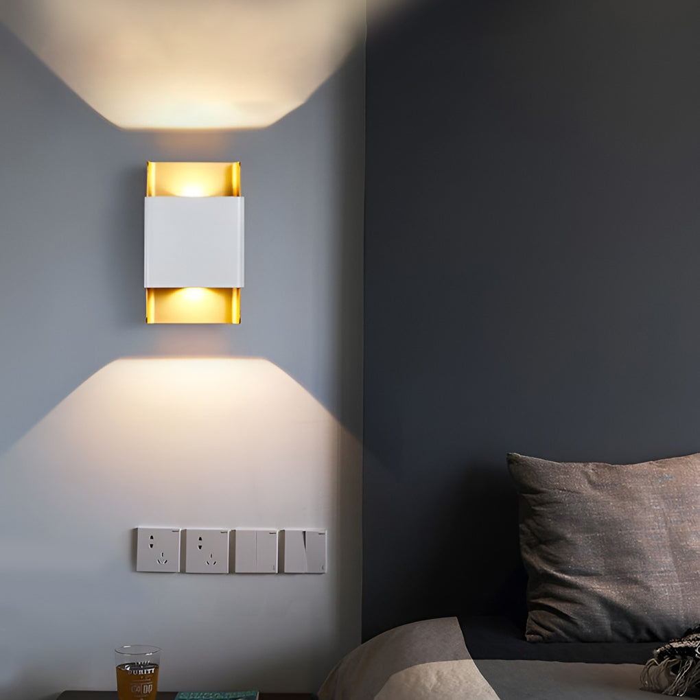 Modern Waterproof COB LED Outdoor Wall Light Aluminum Up and Down Exterior Sconce for Garden and Villa