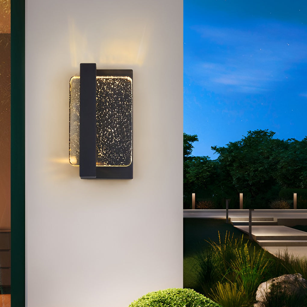 Modern Waterproof Crystal Bubble Glass Outdoor Wall Sconce for Porch and Garden