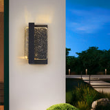 Modern Waterproof Crystal Bubble Glass Outdoor Wall Sconce for Porch and Garden