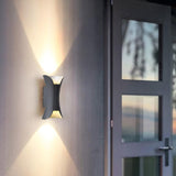 Modern Waterproof Curved LED Outdoor Wall Light Up and Down Exterior Sconce
