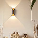 Modern Waterproof Curved LED Outdoor Wall Light Up and Down Exterior Sconce
