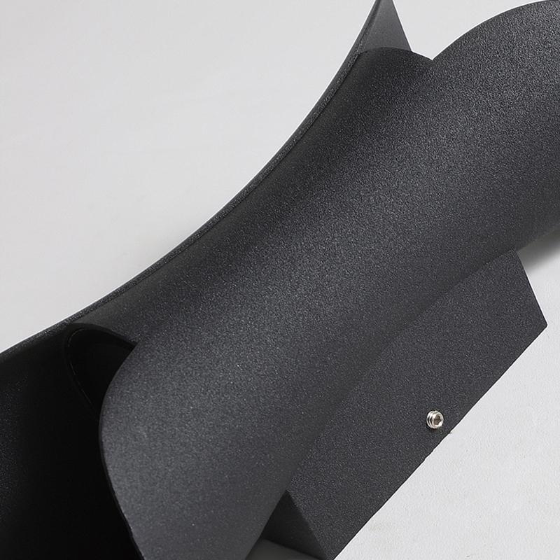Modern Waterproof Curved LED Outdoor Wall Light Up and Down Exterior Sconce