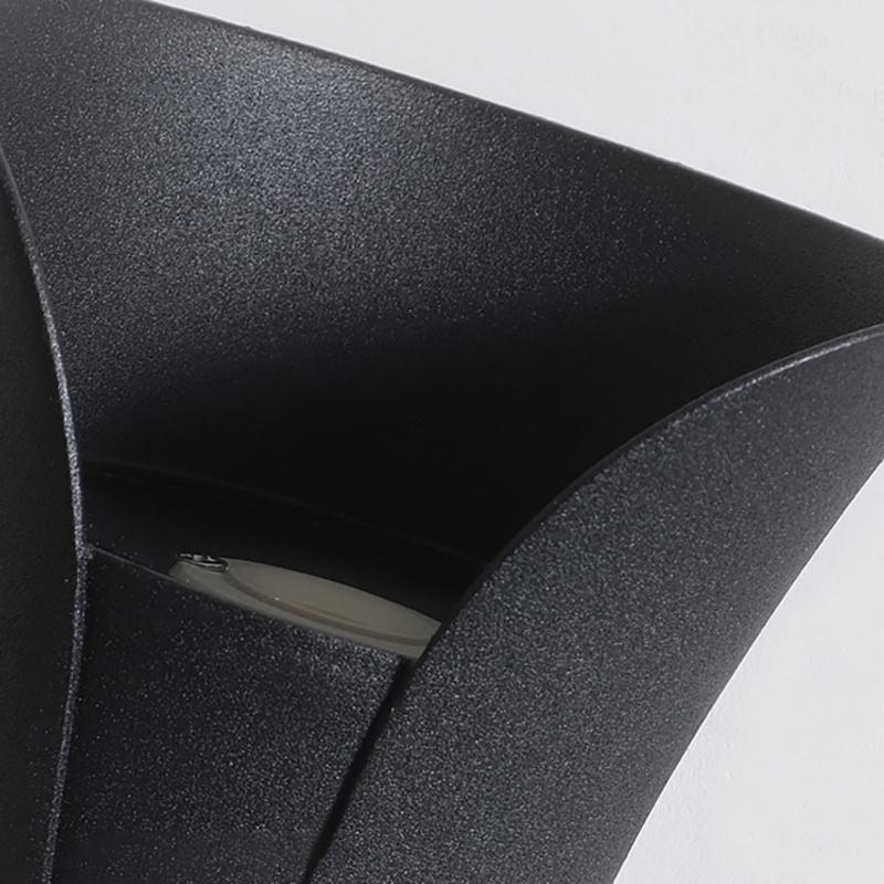 Modern Waterproof Curved LED Outdoor Wall Light Up and Down Exterior Sconce