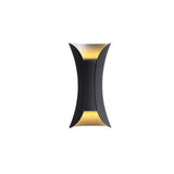 Modern Waterproof Curved LED Outdoor Wall Light Up and Down Exterior Sconce