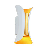 Modern Waterproof Curved LED Outdoor Wall Light Up and Down Exterior Sconce