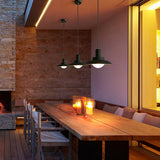 Modern Waterproof Exterior LED Chandelier with Frosted Glass for Covered Patio and Garden