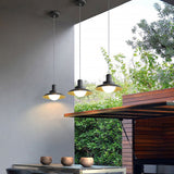 Modern Waterproof Exterior LED Chandelier with Frosted Glass for Covered Patio and Garden