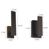 Modern Waterproof Exterior LED Wall Light Matte Black Aluminum Sconce for Garden Entry
