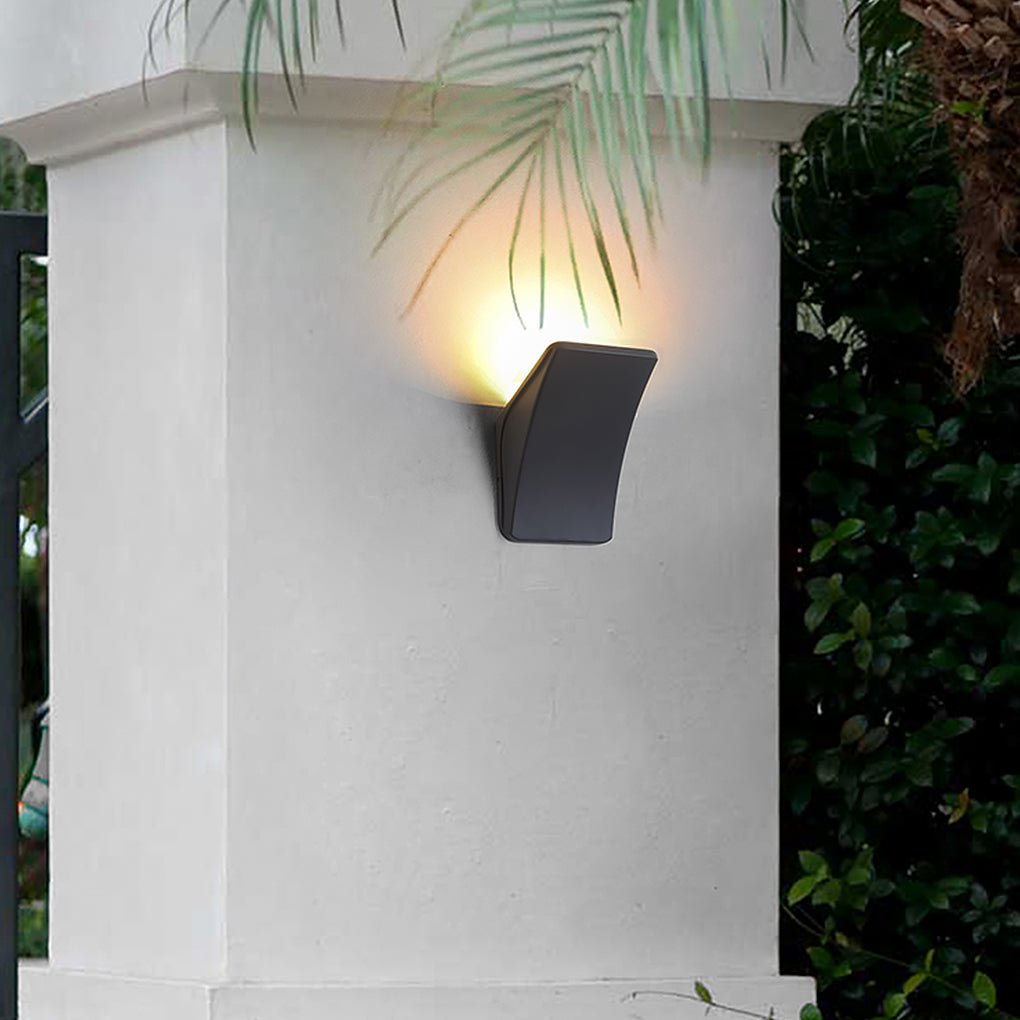 Modern Waterproof IP65 Black LED Outdoor Wall Sconce 12W Exterior Light for Garden Porch Garage