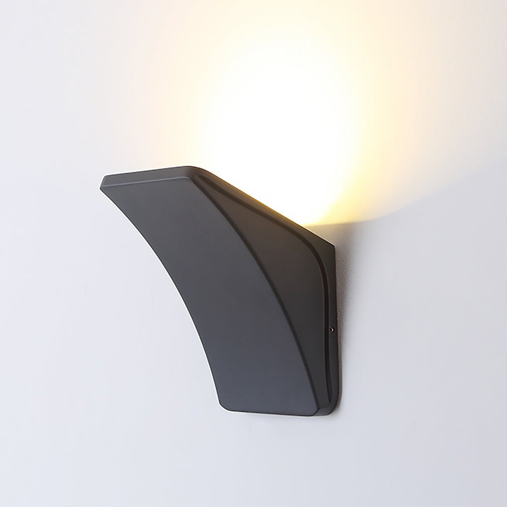 Modern Waterproof IP65 Black LED Outdoor Wall Sconce 12W Exterior Light for Garden Porch Garage