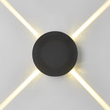 Modern Waterproof LED Cross Star Wall Light 12W Aluminum Sconce for Exterior and Interior Use