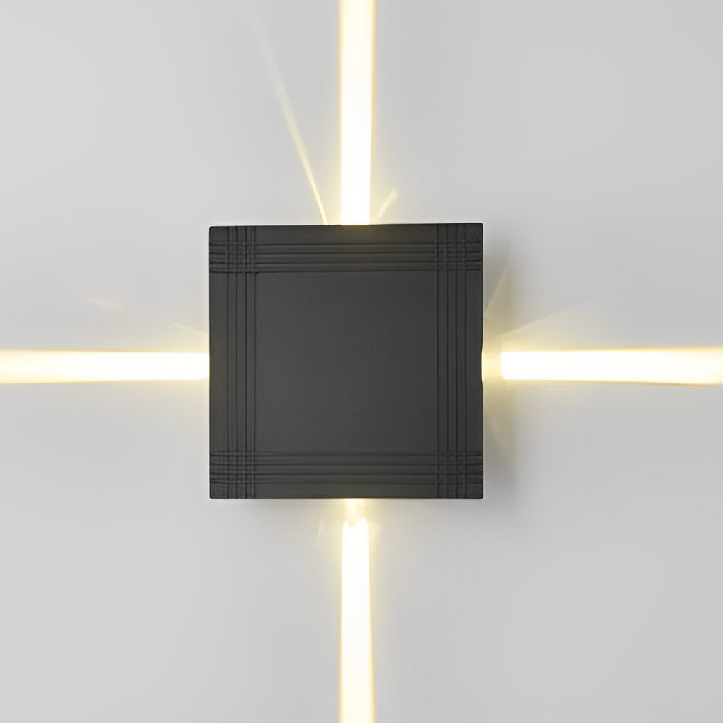 Modern Waterproof LED Cross Star Wall Light 12W Aluminum Sconce for Exterior and Interior Use