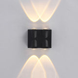 Modern Waterproof LED Exterior Wall Sconce Black Up and Down Outdoor Lighting for Patio and Corridor